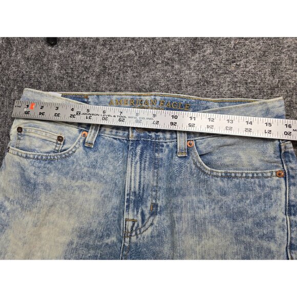 American Eagle Mens Original Bootcut Jeans 30x32 Light Acid Wash 100% Cotton - Picture 7 of 8